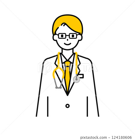 Upper body pose_simple male doctor 01 Upper body pose_simple male doctor 01 124180606