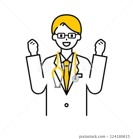 Upper body pose_simple male doctor 06 124180615