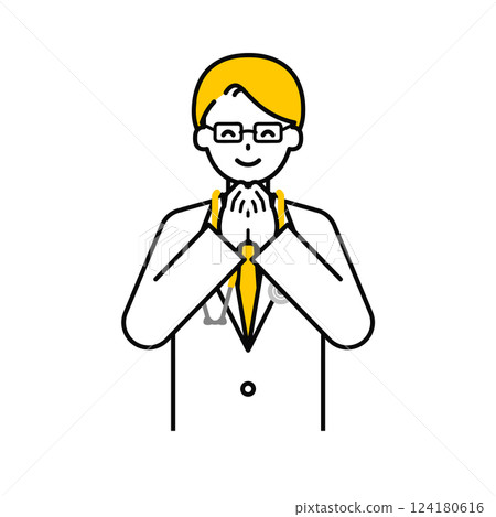 Upper body pose_simple male doctor 07 124180616