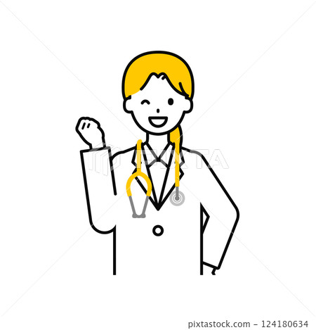 上身pose_簡單的醫生女人05 124180634