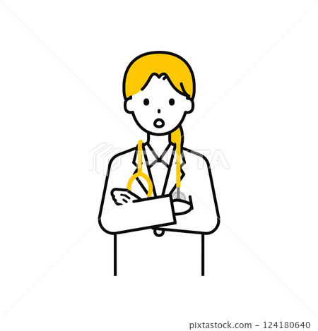 上半身pose_簡單的醫生女人11 124180640