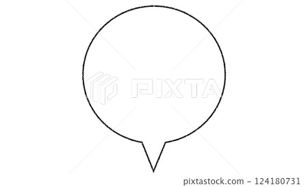 Simple speech bubble (white background inside speech bubble, transparent background outside speech bubble) 124180731