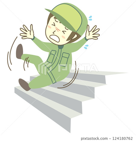 男外送員從樓梯上摔下來 男外送員從樓梯上摔下來 124180762