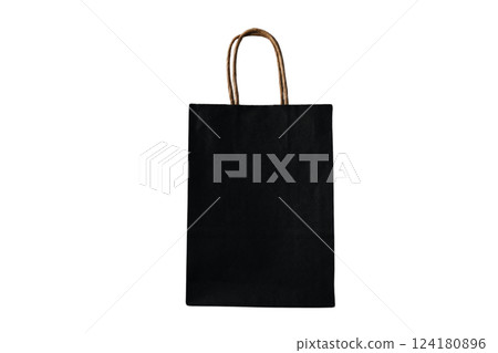PNG, Black Friday. Only black packages isolated on white background. PNG, Black Friday. Only black packages isolated on white background. 124180896