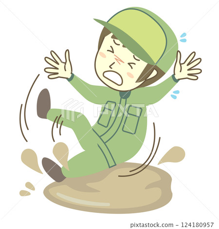 男外送員踩到油污滑倒 男外送員踩到油污滑倒 124180957