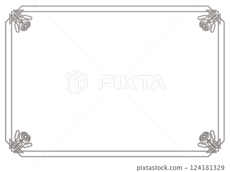 Floral decorative frame Floral decorative frame 124181329
