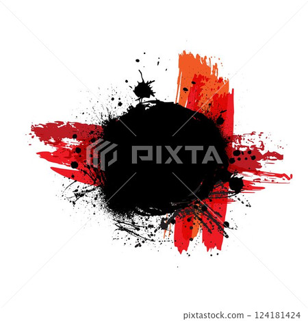 Grunge ink blots background 124181424