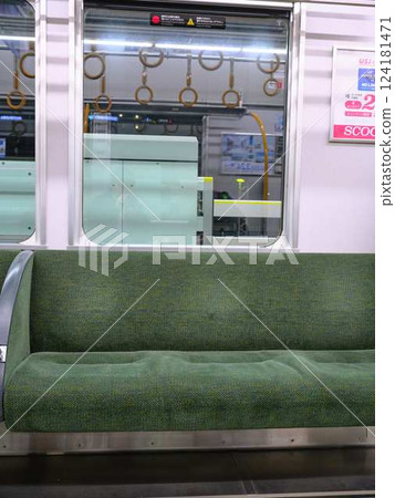 Train interior seats Train interior seats 124181471