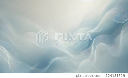 純淨平靜的抽象畫，淡藍色的蔓延～天空和風的淡藍色～ 124181519