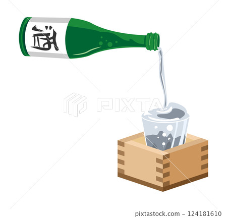 將清酒倒入鍋中的插圖 124181610