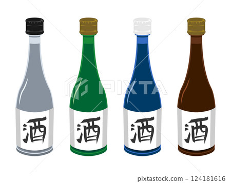 一組酒瓶插圖 一組酒瓶插圖 124181616