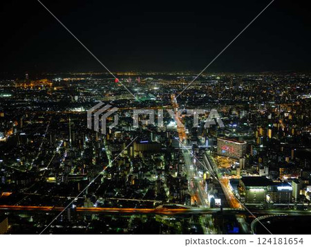 Night view of Osaka Night view of Osaka 124181654