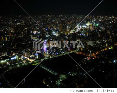 Night view of Osaka Night view of Osaka 124181655