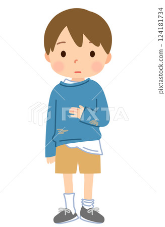 Poorly dressed children, developmental disorders, neglect 124181734