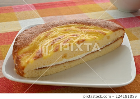 Apple Custard Cake Apple Custard Cake 124181859