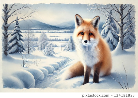 Kita fox · winter 124181953