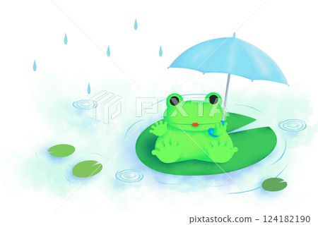 雨天的一隻雨蛙。 雨天的一隻雨蛙。 124182190