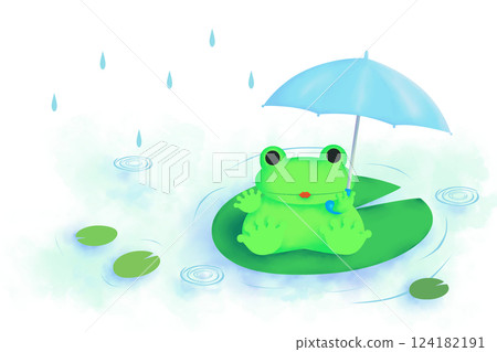 雨天的一隻雨蛙。 雨天的一隻雨蛙。 124182191