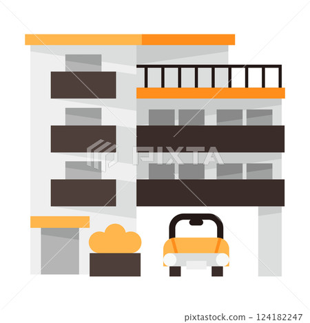 simple apartment icon 124182247