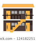 Simple apartment icon 124182251