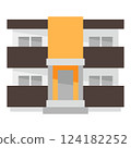 Simple apartment icon 124182252