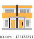 Simple apartment icon 124182254