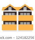 Simple apartment icon 124182256