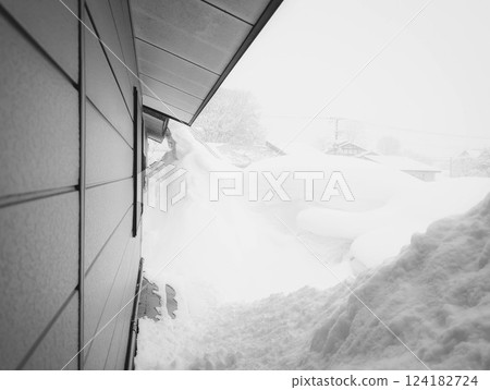 Open the second floor window and you'll see a white landscape 124182724