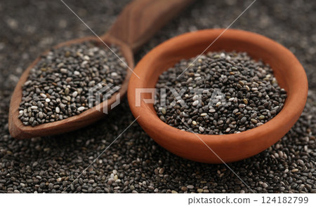 Organic Chia Seed, super food 124182799