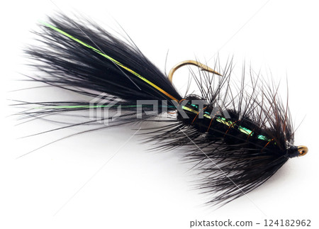 Fishing fly with hook hand made Fishing fly with hook hand made 124182962