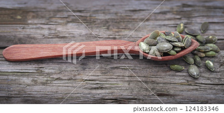 Pumpkin seeds roasted and salty 124183346