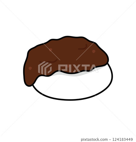 Dumplings topped with bean paste Dumplings topped with bean paste 124183449