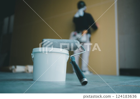 coating, painted, wall 124183636