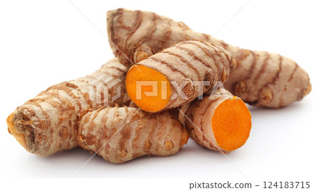 Raw turmeric 124183715