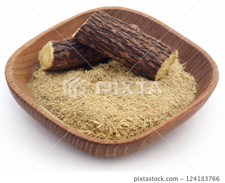 Liquorice with powder Liquorice with powder 124183766