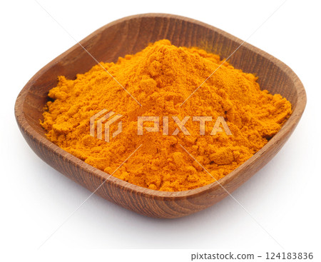 Powdered turmeric 124183836