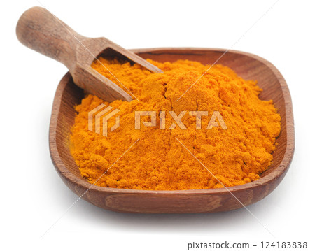 Powdered turmeric 124183838