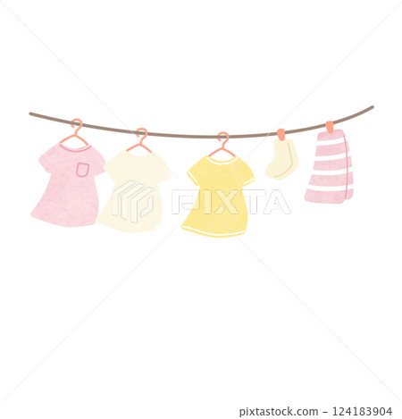 Drying laundry 124183904