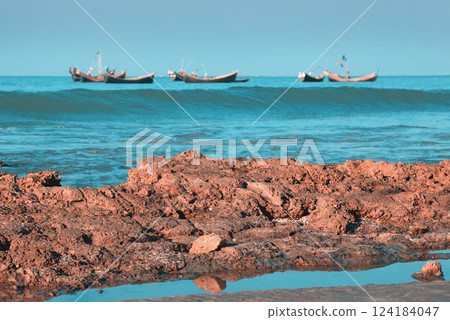 Rocky beach of Saint Martin Rocky beach of Saint Martin 124184047