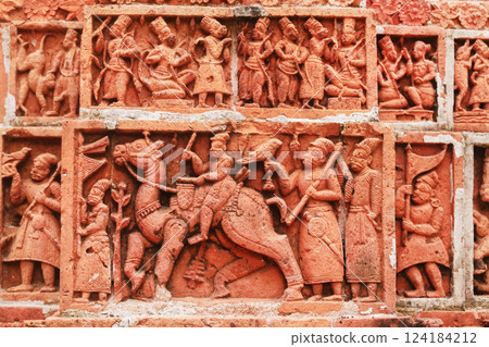 Kantajew Temple of 18 Century in Bangladesh 124184212