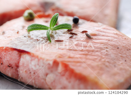 Salmon with rosemary Salmon with rosemary 124184290