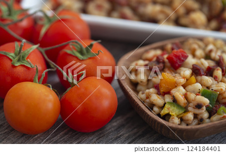 Wheat kernel salad Wheat kernel salad 124184401