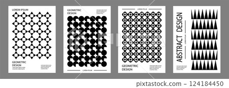Abstract geometric posters. Brutalist forms. Swiss Design poster set. Bauhaus Print Patterns. Abstract geometric posters. Brutalist forms. Swiss Design poster set. Bauhaus Print Patterns. 124184450