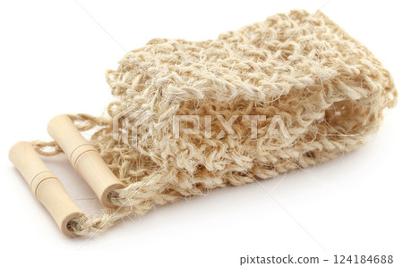 Shoulder scrubber made of natural fiber Shoulder scrubber made of natural fiber 124184688
