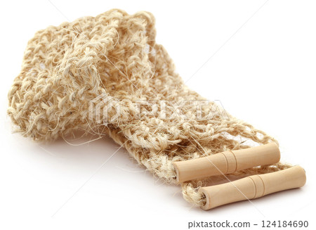 Shoulder scrubber made of natural fiber Shoulder scrubber made of natural fiber 124184690