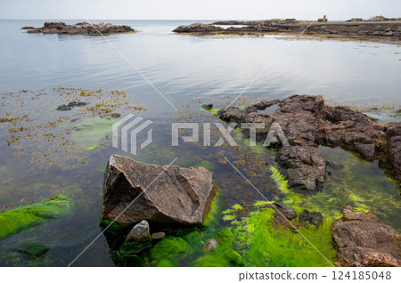 Rock formation around Gudhjem in Bornholm, Denmark 124185048