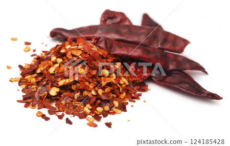 Crushed chilies 124185428