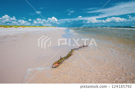 Dueodde beach in Bornholm, Denmark 124185792