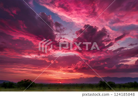 dramatic sky with cloud 124185848