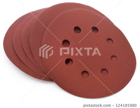 Sandpaper over white background Sandpaper over white background 124185980